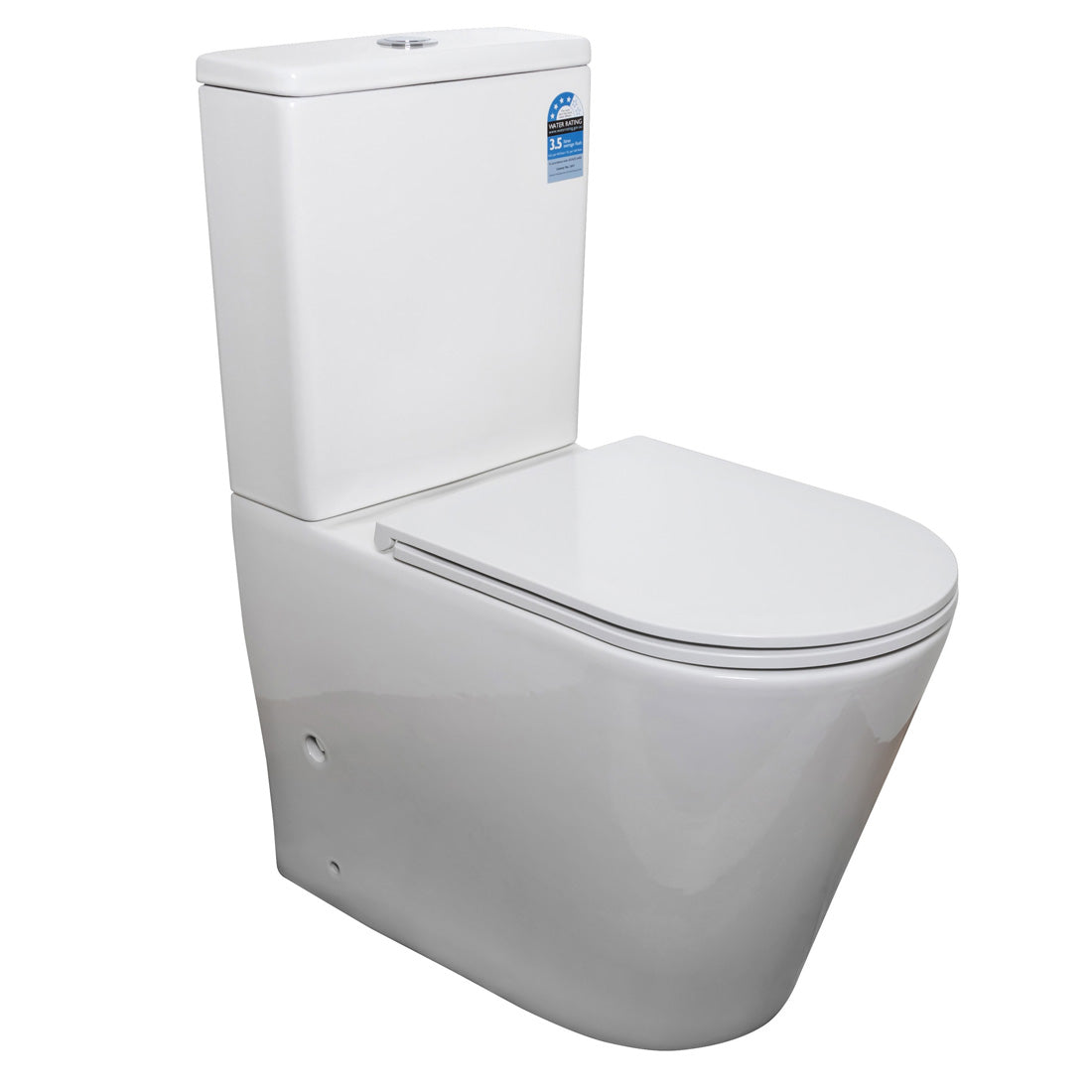 Caspian Rimless Back to Wall Toilet Suite V3