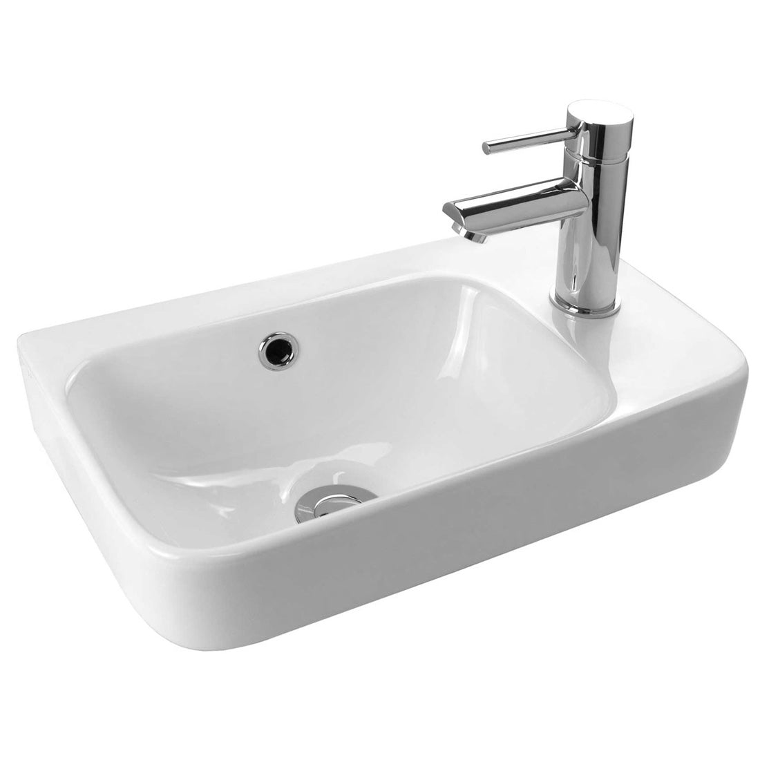 Petite Plus 460 Wall Hung Basin Right 1 Right Tap Hole